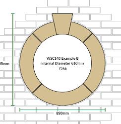 Window Surround – Circular with Keystone 140mm